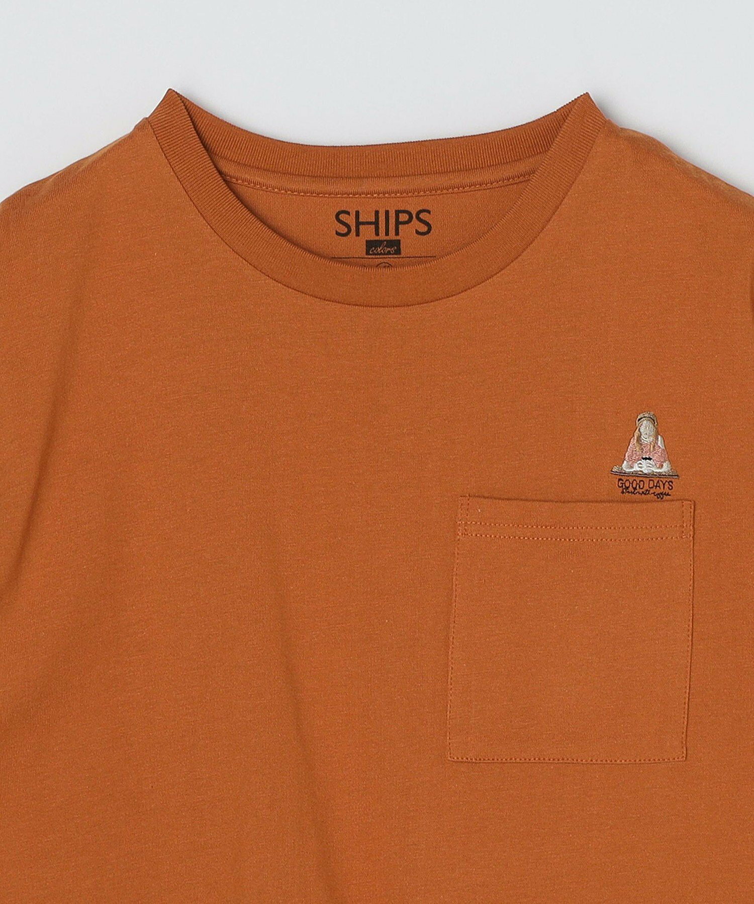 SHIPS Colors :ワンポイント ステッチ Tシャツ